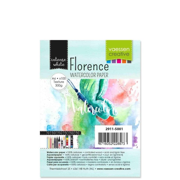Florence Watercolor Paper A6 - intense white