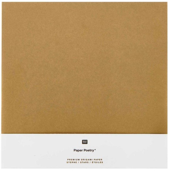 Origami Papier 20x20 cm - kraftpapier/gold