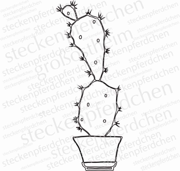 Steckenpferdchenstempel Kaktus xl 2