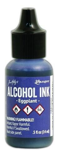 Alcohol Ink Eggplant