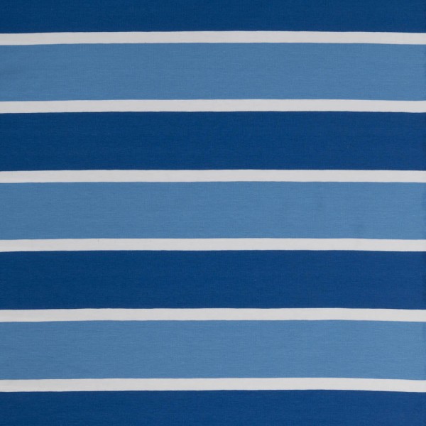 Baumwolljersey Lou Streifen blau/weiß