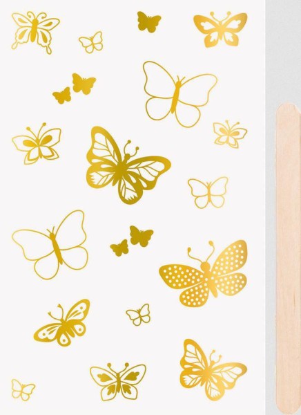 Heyda Rubbelsticker Schmetterlinge gold