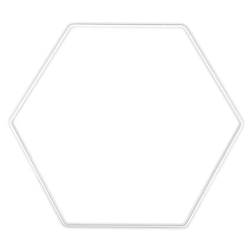 Metallhexagon weiß 40 cm