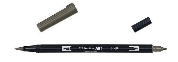 Tombow Dual Brush Pen - N49 - Grauton warm 8