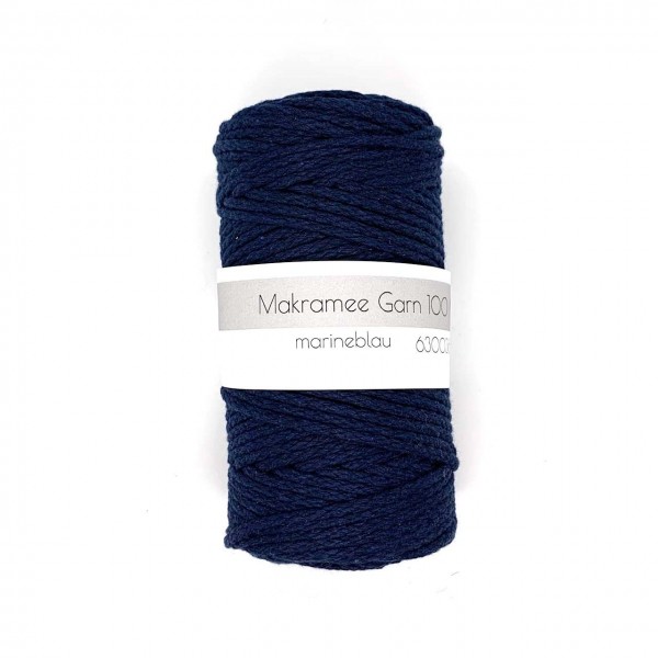 Makramee Garn 4 mm marineblau