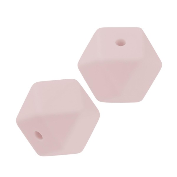 Schnulli-Silikon Perle sechseck rose