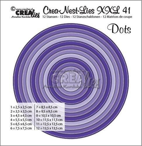 Crealies XXL Stanzset - Circles with dots