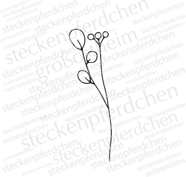 Steckenpferdchenstempel Blume 12