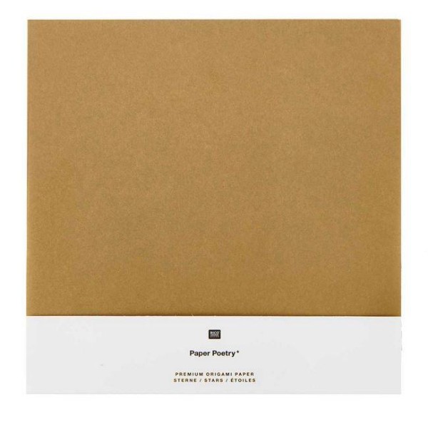 Origami Papier 15x15cm - kraftpapier/gold