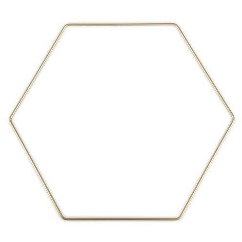 Metallhexagon gold 35 cm