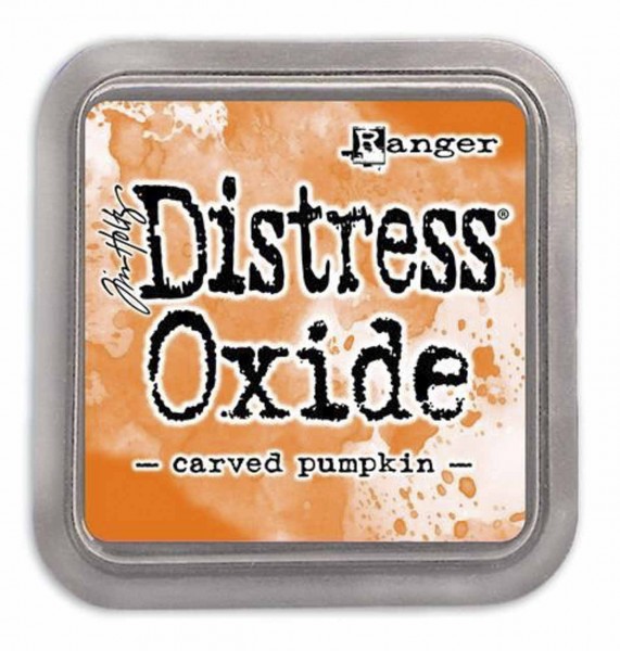 Ranger Distress Oxide carved pumpkin