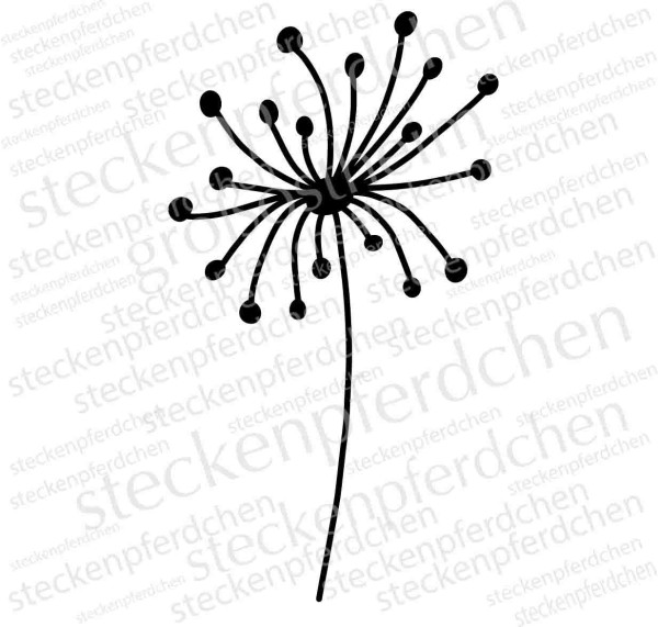 Steckenpferdchenstempel Blume 20