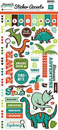 Echo Park Sticker Accents Dinoausr Adventure