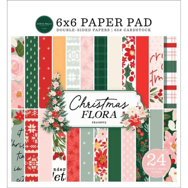 Carta Bella Paper Pad 6 x 6 - Christmas Flora Peaceful