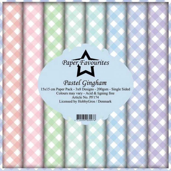 Paper Pack 6 inch Pastel Gingham