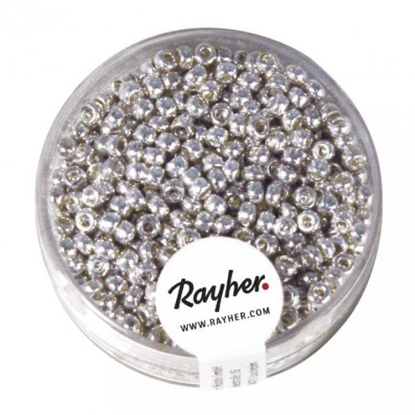 Rayher Rocailles Perlmut silber 2,6 mm