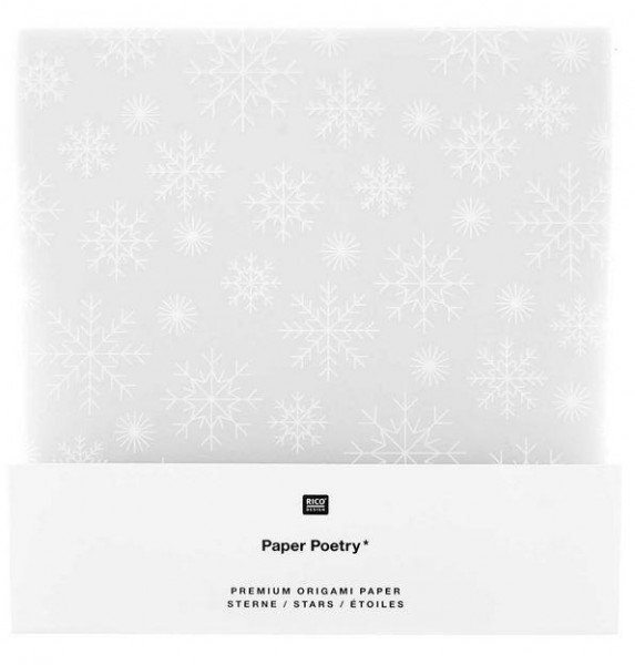 Rico Origami Transparentpapier Schneeflocken weiß 15 x 15