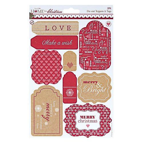 doccraft Papermania A5 Diecut toppers and tags home for christmas