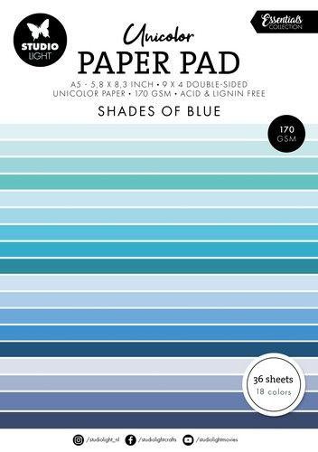 Studio Light Paper Pad A5 - Shades of blue