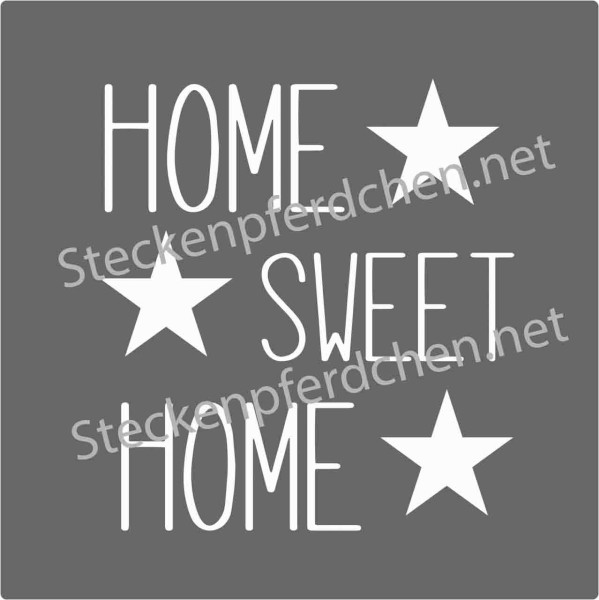 Plotter-Schriftzug - Home Sweet Home weiß