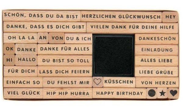 Rico XL-Stempelset - Texte Deutsch Sans Serif