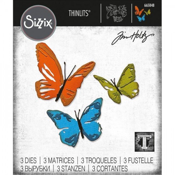 Sizzix Tim Holtz Thinlits Brushstroke Butterflies