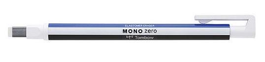 Mono Zero Radierstift weiß/blau eckig