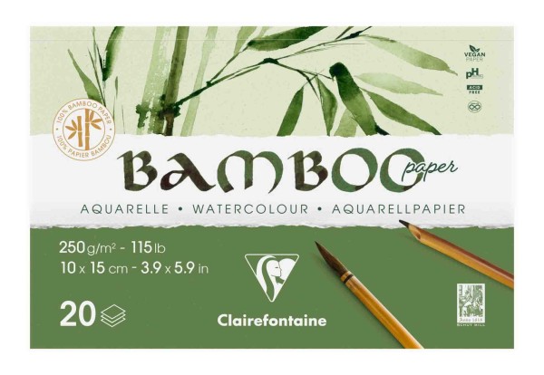 Clairefontaine Aquarellblock/Bambuspapier 10 x 15 cm