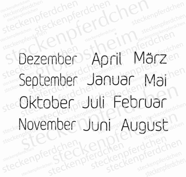 Steckenpferdchenstempel Kalendarium