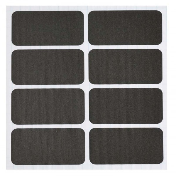 Tafelfolien-Sticker rechteckig schwarz mit abgerundeten Ecken