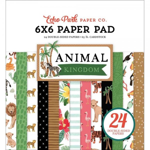 Echo Park Paper Pad 6 x 6 - Animal Kingdom