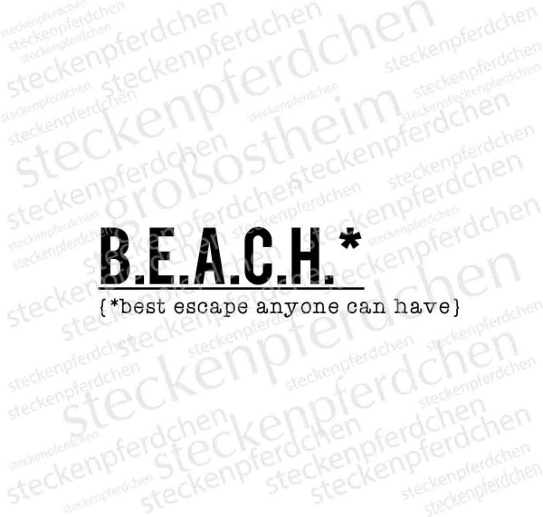 Steckenpferdchenstempel Definition Beach