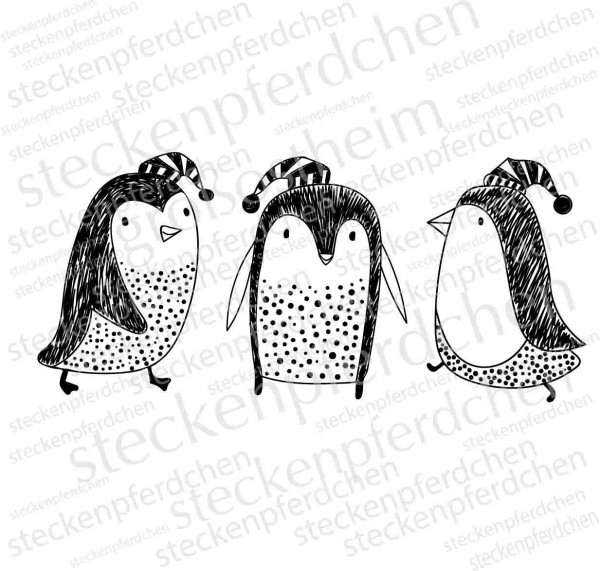 Steckenpferdchenstempel Pinguinset