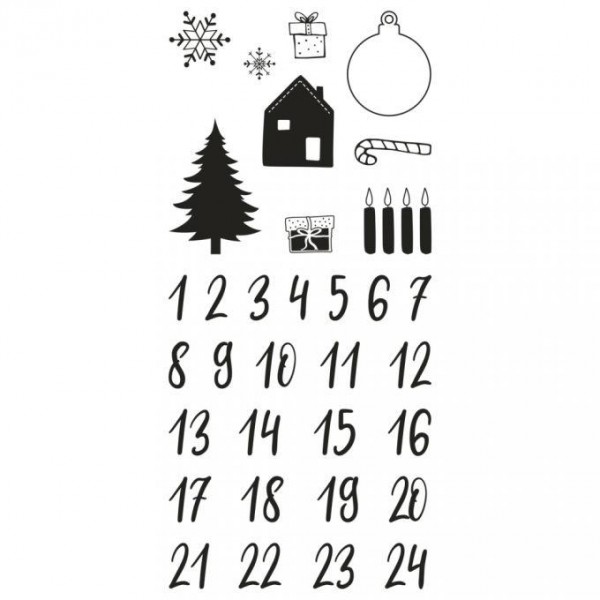 Rayher Clearstempel Adventskalender Classic