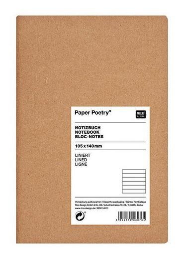 Rico Paper poerty Notizbuch Liniert