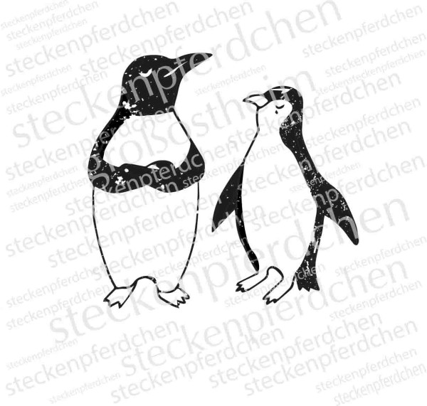 Steckenpferdchenstempel Pinguine Erich & Fred