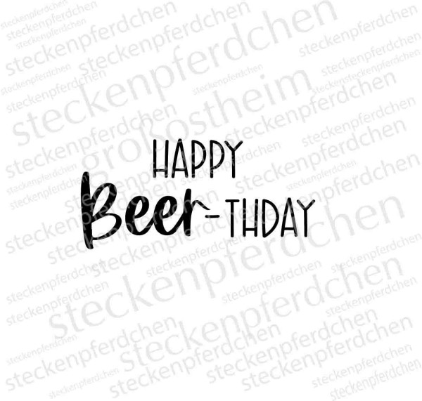 Steckenpferdchenstempel Happy Beer-thday