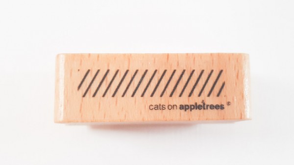 cats on appletrees Holzstempel Schraffurstreifen