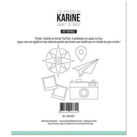 Karine - Carnet de Route - Stickschablone Kit Voyage