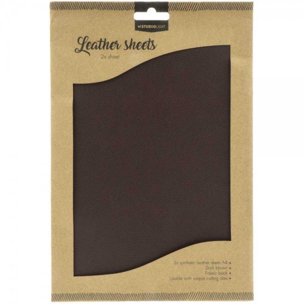 Studio Light Leather Sheets - dark brown