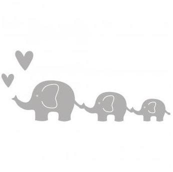 Rayher Stanzschablone Elefantenfamilie