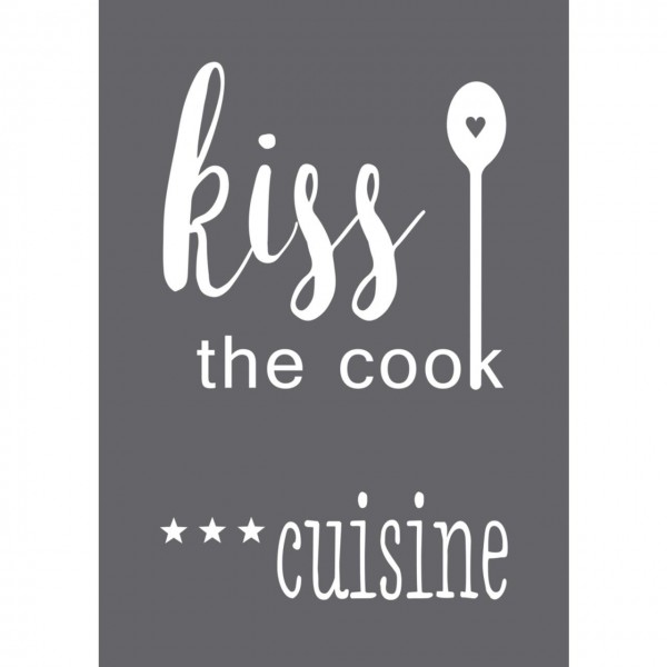 Rayher Siebdruck-Schablone kiss the cook
