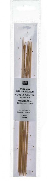 Rico Strumpf Stricknadeln Bambus 2,5 mm