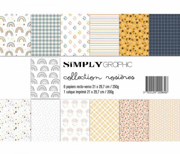 Simply Graphic Papier Pack A4 - Collection Rosières