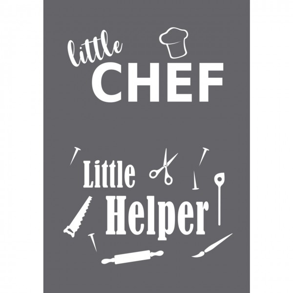 Rayher Siebdruck-Schablone little chef