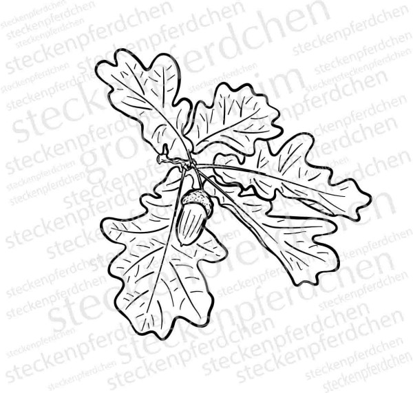 Steckenpferdchenstempel Eichenblatt