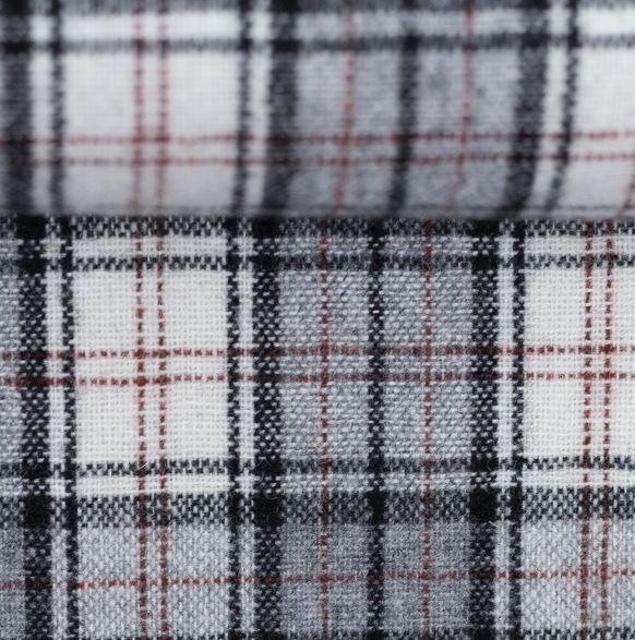 Swafing Gant Wollstoff Tweed-Panel mit Fransen schwarz/weiß/grau