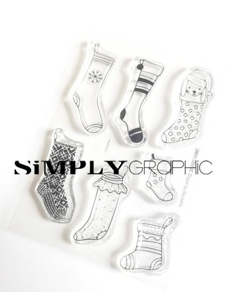 Simply Graphic Clearstempel Set - Chacun sa chausette