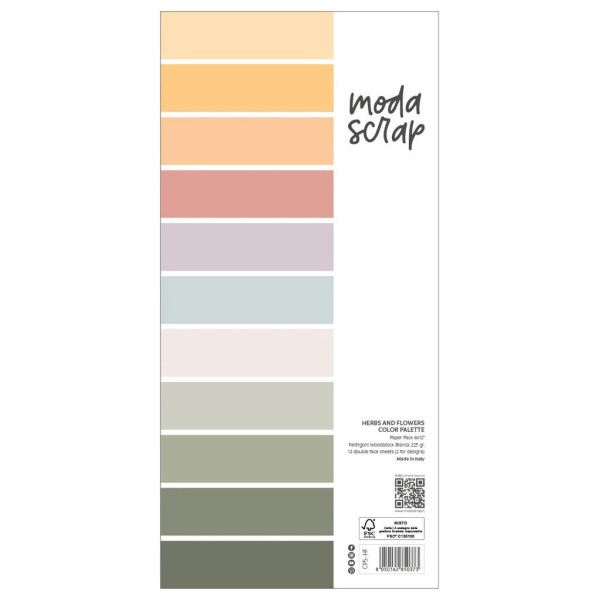 Moda Scrap COLOR PALETTE 6x12 inch - HERBS AND FLOWERS