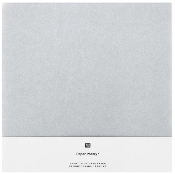 Origami Papier 20x20 cm - weiß/silber